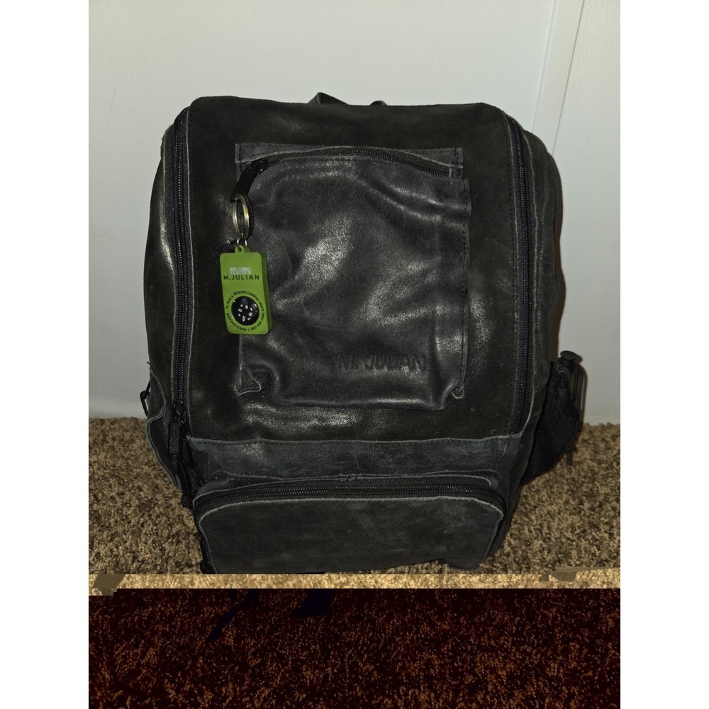 Wilson's M.Julian Distressed Suede Leather Backpack With Key Chain Compass